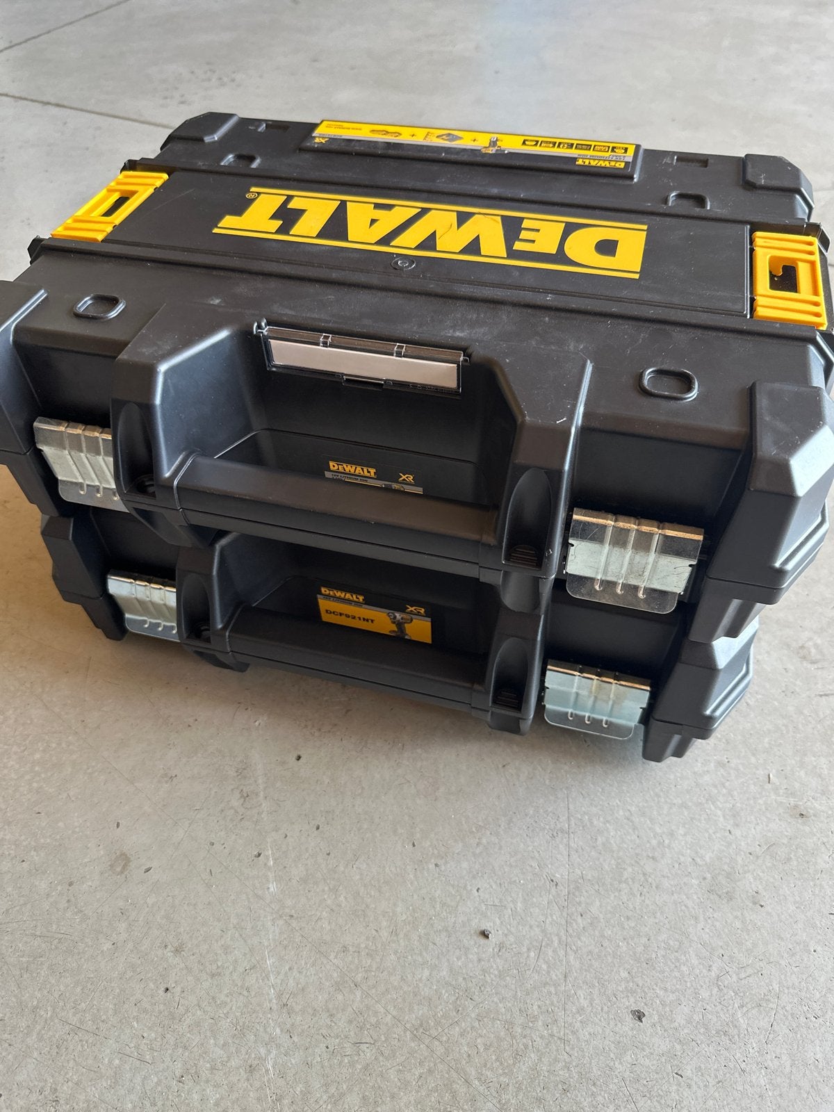DeWalt DCD701D2 en DCF921NT in TSTAK koffers, Variabele snelheid, Ophalen of Verzenden, Minder dan 400 watt, Zo goed als nieuw