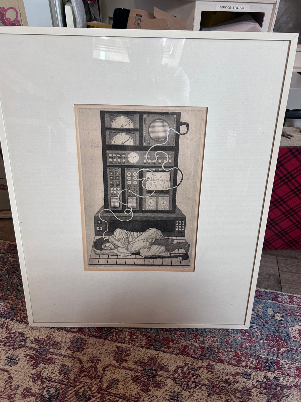 Els van der Kooi ets aquatint droge naald 1979, Ophalen of Verzenden
