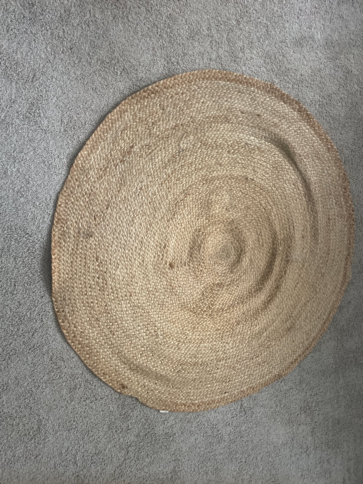 Rond Jute Vloerkleed - 150 cm doorsnede, Huis en Inrichting, Ophalen, Bruin, 150 tot 200 cm, Rond