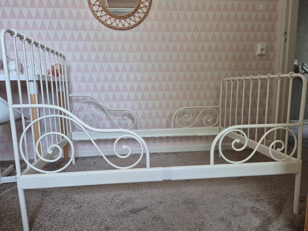 Ikea Minnen wit meegroeibed, Ophalen, Gebruikt, 70 tot 85 cm, 140 tot 160 cm