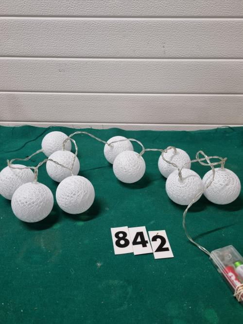 kerstballen van katoen 10 aan een[842], Diversen, Kerst, Ophalen of Verzenden, 'T Olde Gre-j, Info@toldegrej.nl, Endepoelstraat 20f Didam