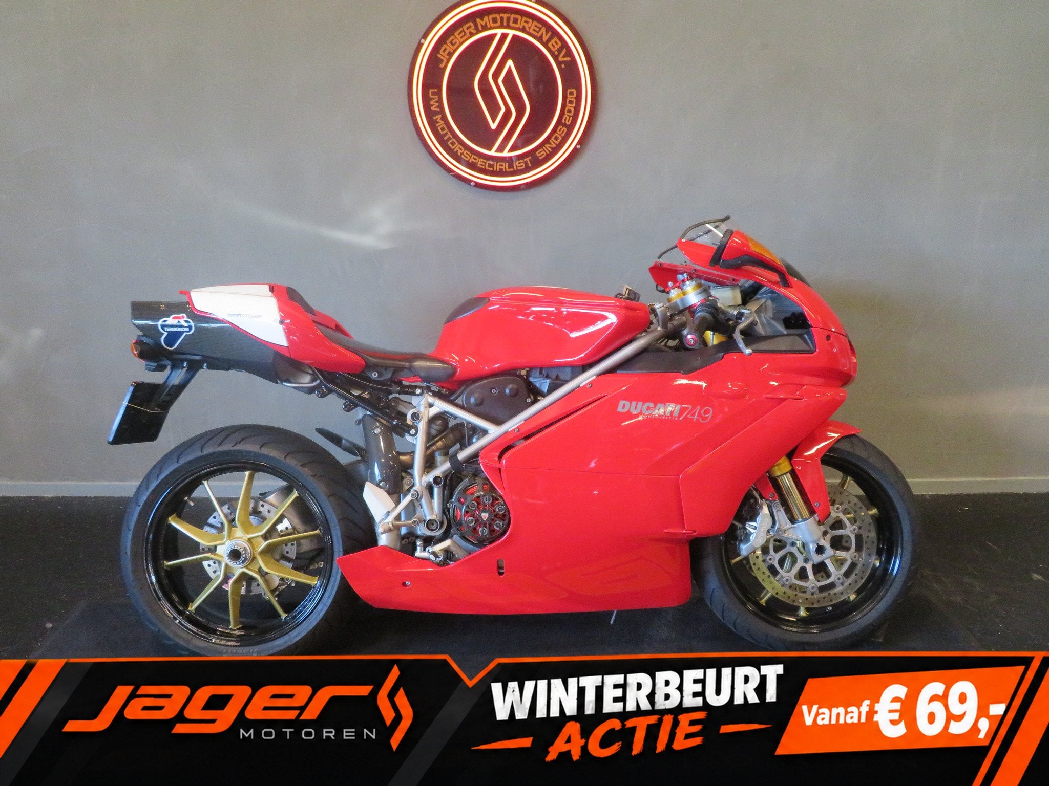 Ducati 749 S SUPER STRAK! TERMIGNONI (bj 2003), Super Sport, Gebruikt, Bedrijf