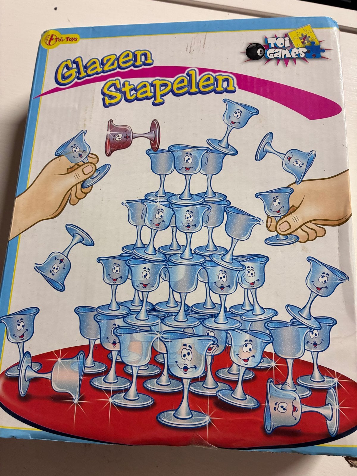 Glazen Stapelen - Leuk gezelschapsspel voor jong en oud, Ophalen of Verzenden, Gebruikt