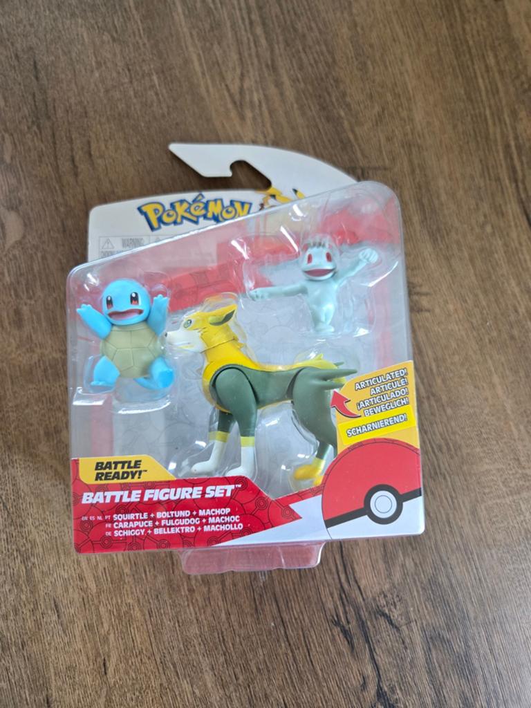 Pokémon Battle Figure Set: Squirtle, Boltund, Machop, Hobby en Vrije tijd, Verzamelkaartspellen | Pokémon, Ophalen of Verzenden