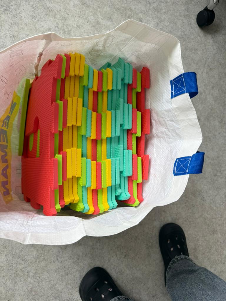 Foam tegels - zak vol (20 stuks), Kinderen en Baby's, Ophalen, Zo goed als nieuw, Overige merken