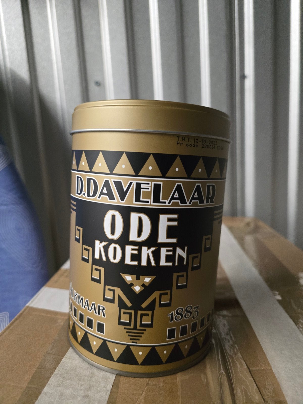 D. Davelaar Ode Koeken Blik - Vintage Koekblik, Verzenden, Gebruikt, Overige