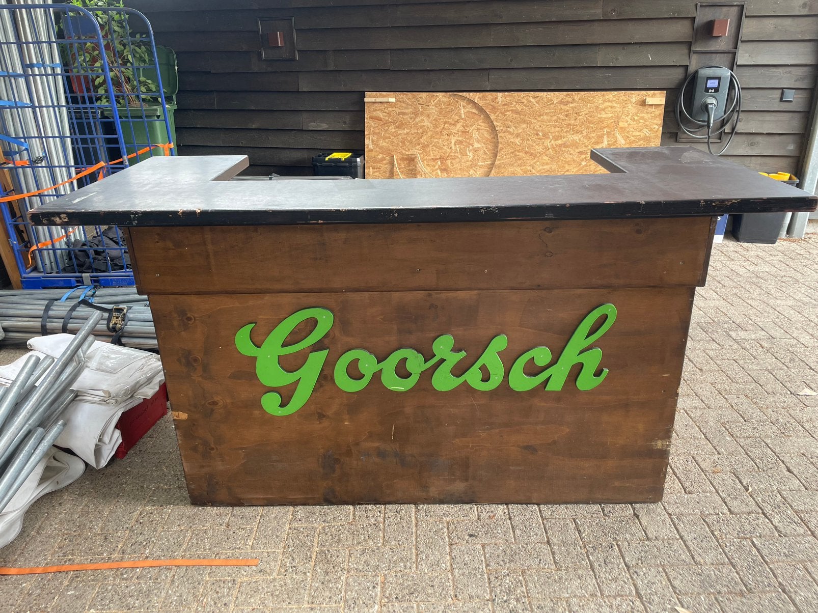 Houten bar, Ophalen, Gebruikt