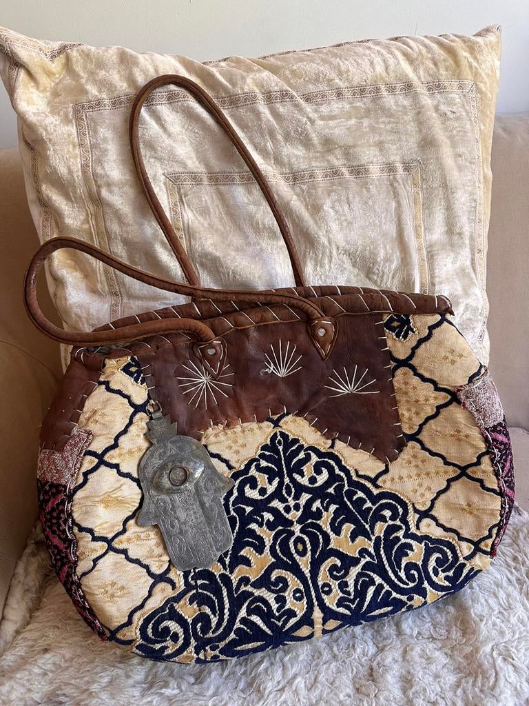 Handgemaakte Marrokkaanse schoudertas, Ophalen, Gebruikt, Overige kleuren, Shopper