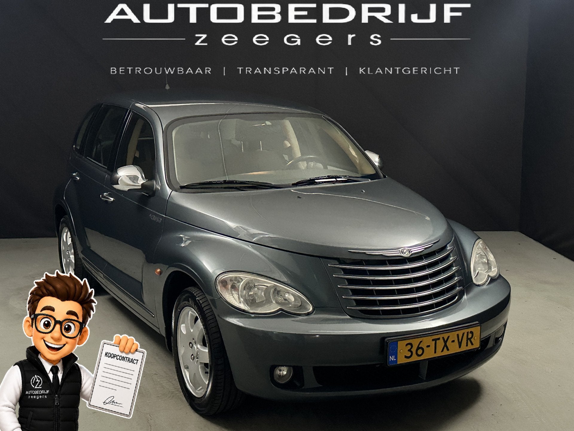 Chrysler PT Cruiser 1.6i Touring *AC*NAP* (bj 2007), Auto's, 450 kg, Gebruikt, 1341 kg, 4 cilinders