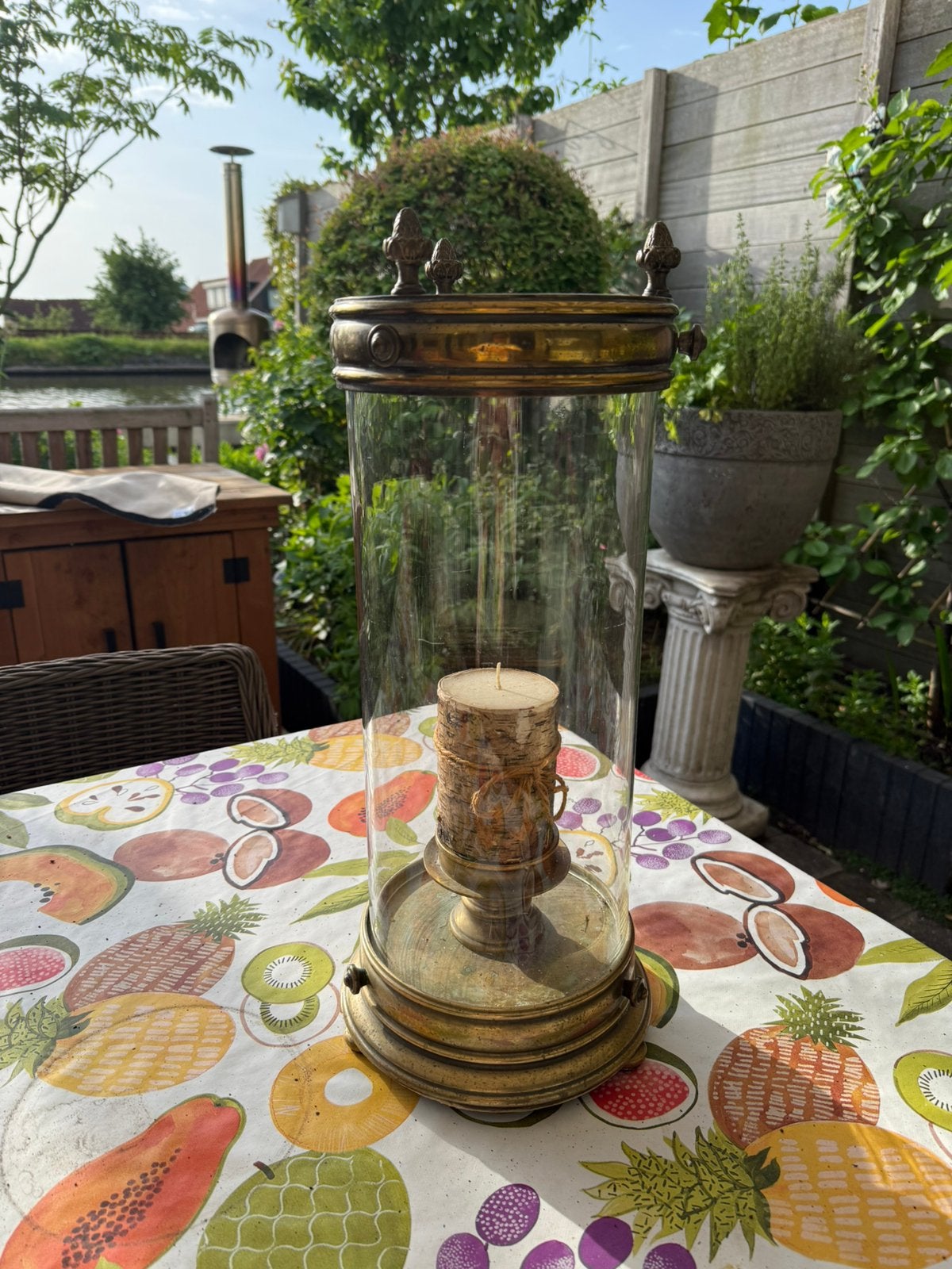 Twee stuks Klassieke windlichten, Ophalen, Gebruikt, Overige kleuren, 25 tot 50 cm