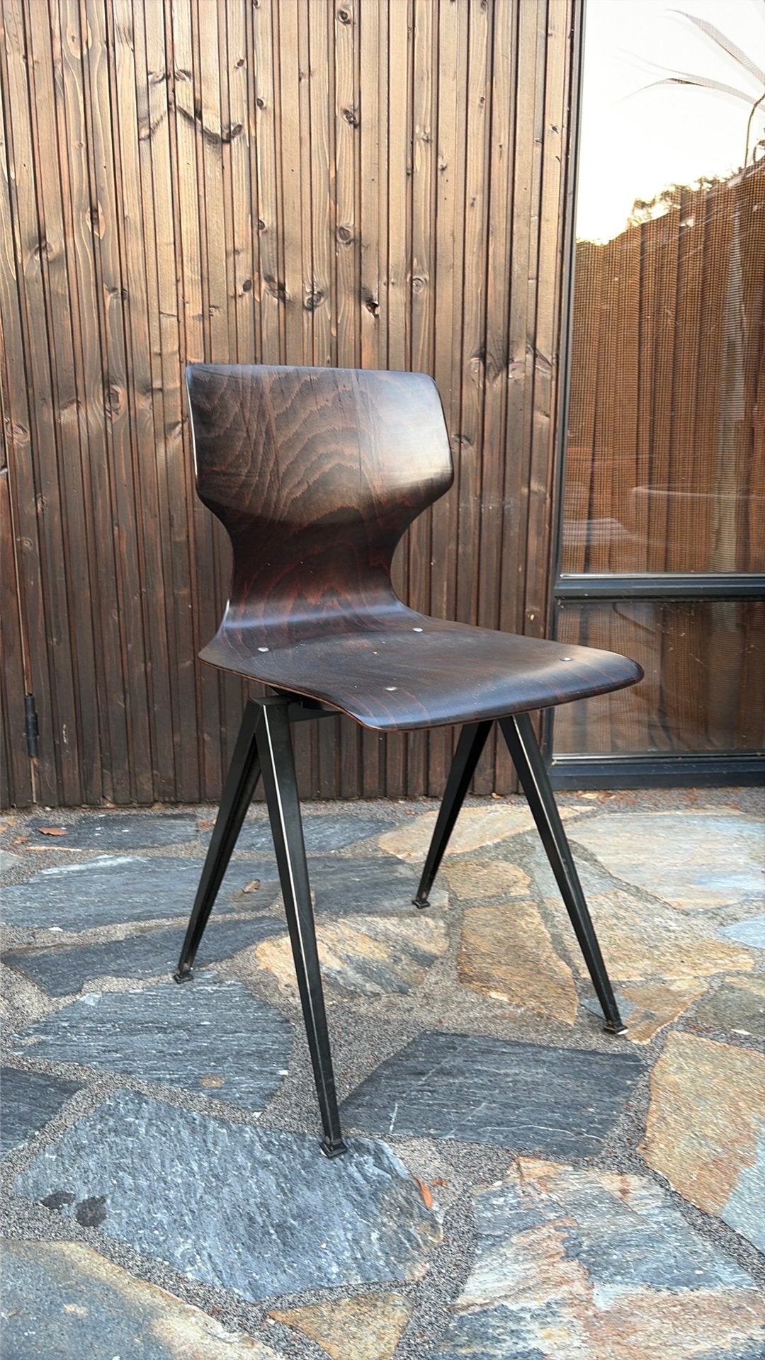 Pagholz vintage stoel, Huis en Inrichting, Stoelen, Ophalen, Gebruikt, Bruin, Vintage