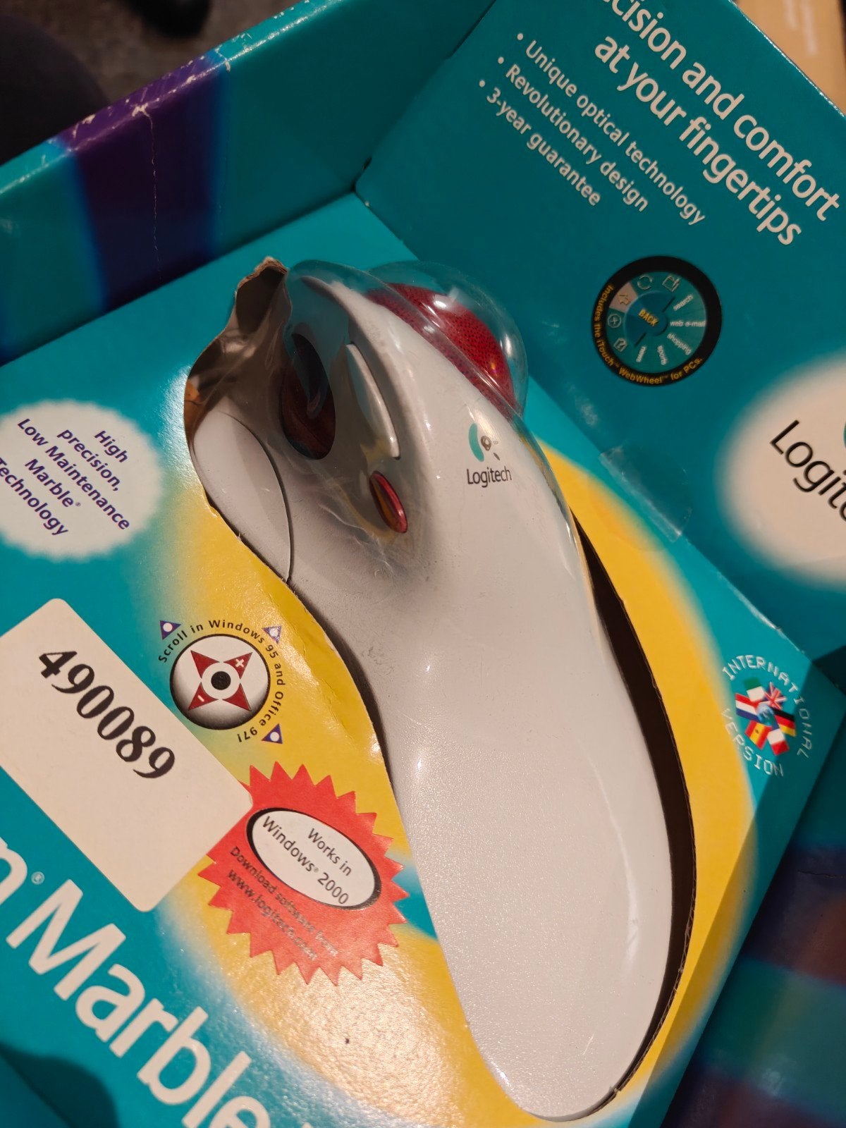 Logitech TrackMan Marble FX Trackball Muis - Nieuw in doos, Computers en Software, Muis, Ergonomisch, Logitech, Nieuw
