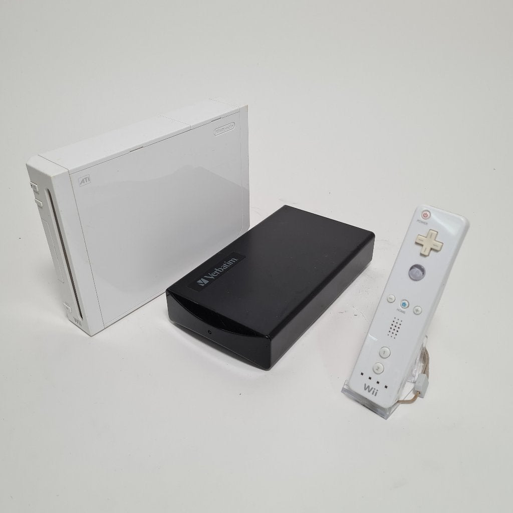 Nintendo Wii Wit met Controller en Harde Schijf, Ophalen of Verzenden, Gebruikt, Wii, Overige typen