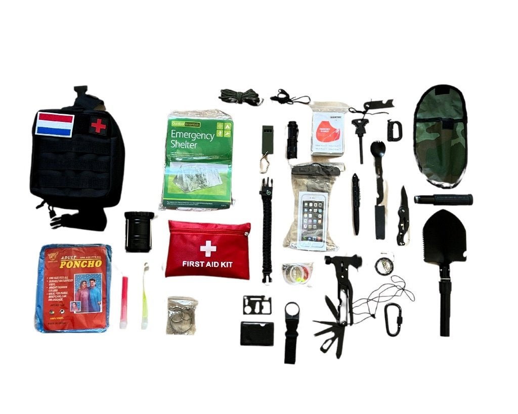 Kampeer alles-in-1-pakket noodpakket voor op reis zwart, Sports and Outdoors, Info@sportsandoutdoors.eu, Nieuw, Ophalen of Verzenden