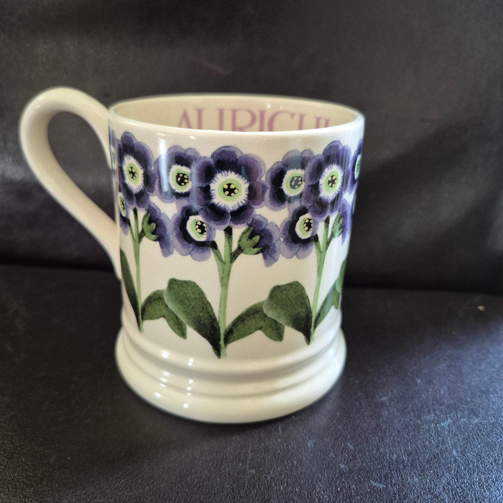 Emma Bridgewater mok 0.5 1/2pt Auricula Primula nieuw, Nieuw, Emma Bridgewater, Overige stijlen, Aardewerk