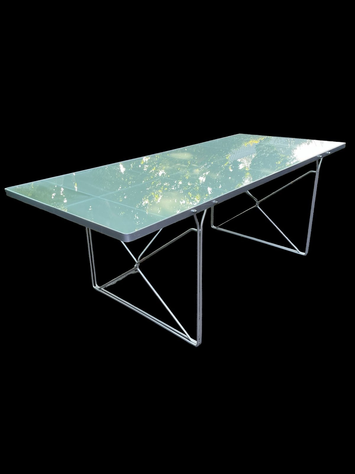 IKEA Gammelgaard eettafel - Glas en Metaal, Ophalen, Gebruikt, 50 tot 100 cm, Glas