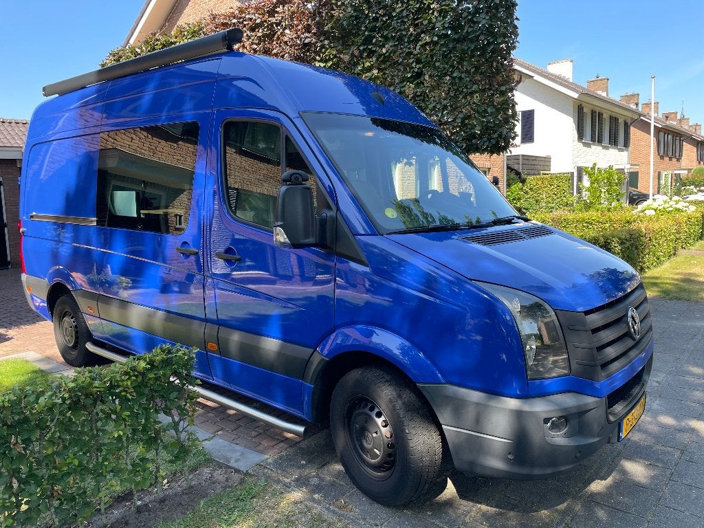 Camper 4 pers. (Volkwagen Crafter ombouw 2021), Chemisch toilet, Buscamper of Camperbus, Koelkast, Volkswagen