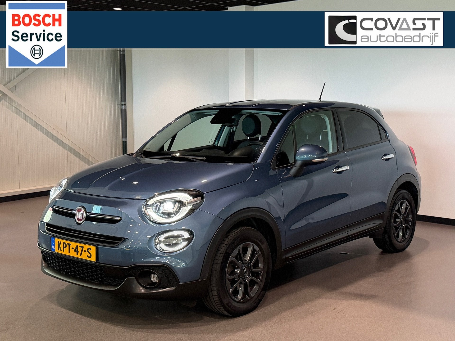 Fiat 500 X 1.3 GSE Lounge LED|Adapt.Cruise|Carplay|Trekhaak|, Auto's, Voorwielaandrijving, Blauw, Bedrijf, Handgeschakeld