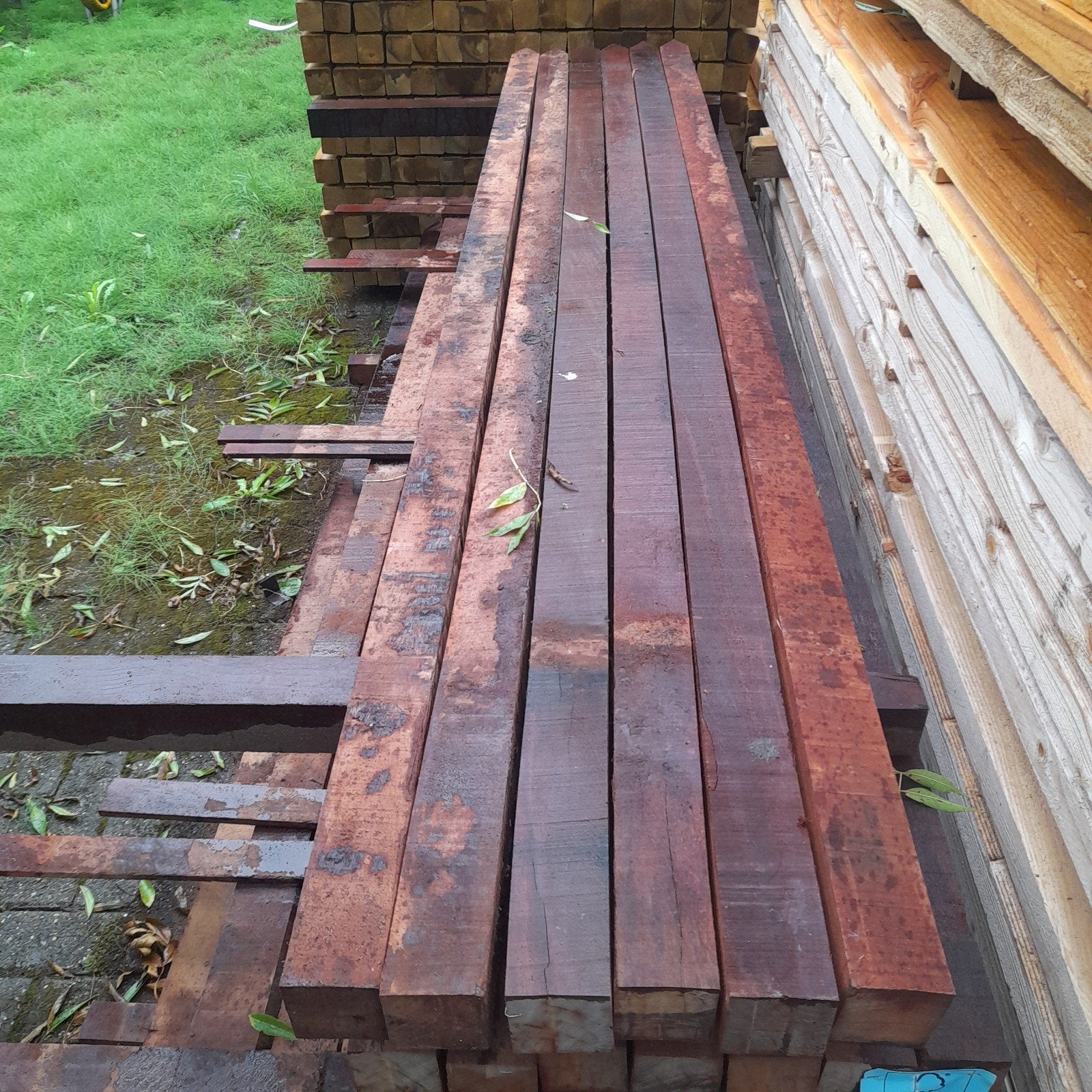 Hardhouten palen, B-keus, balken, tuinpalen, paal, Tuin en Terras, Palen, Balken en Planken, Ophalen, Palen, Nieuw, Hardhout