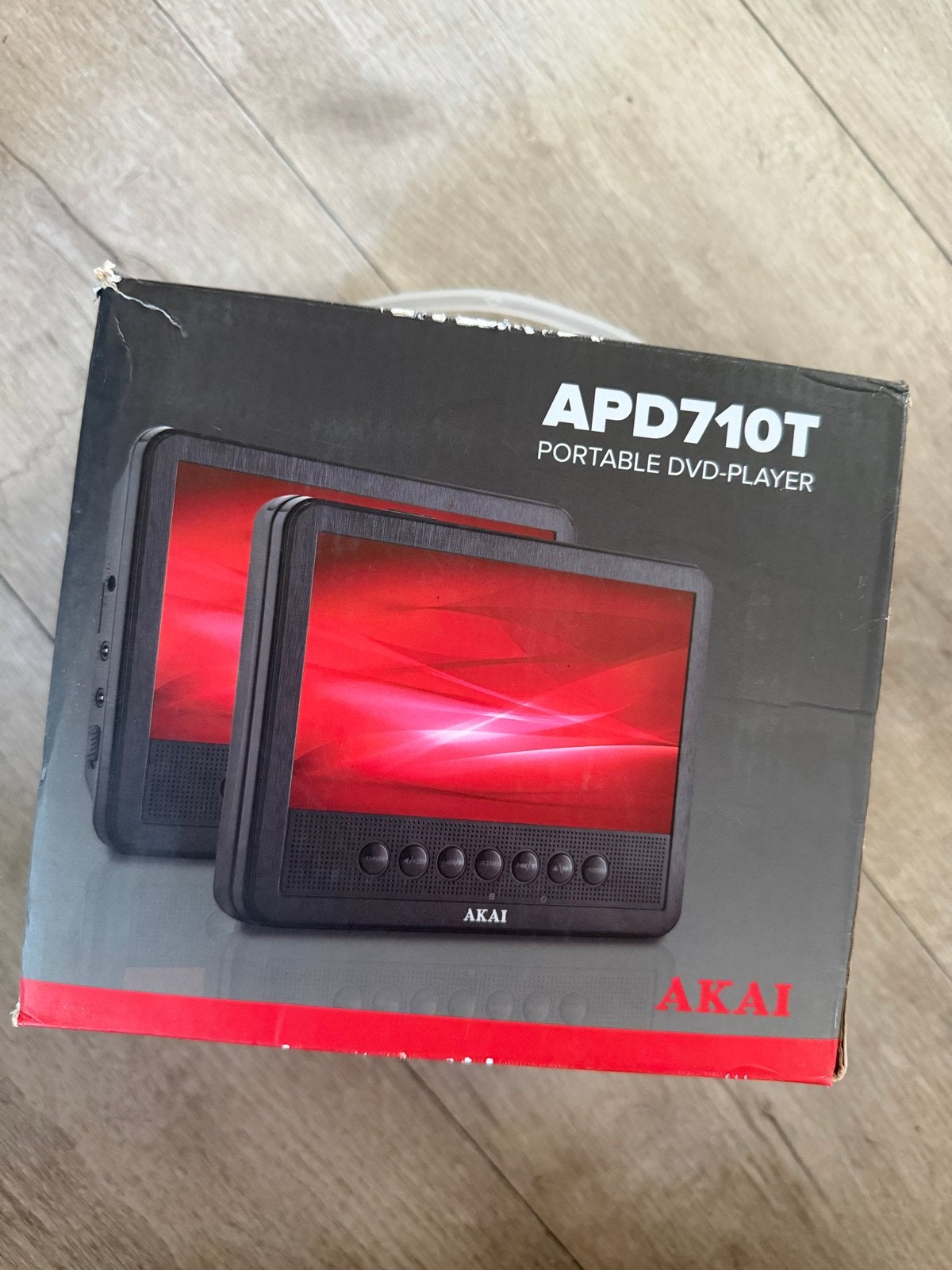 Akai APD710T Draagbare DVD-speler Set, Draagbaar, Ophalen of Verzenden, Zo goed als nieuw, Overige merken
