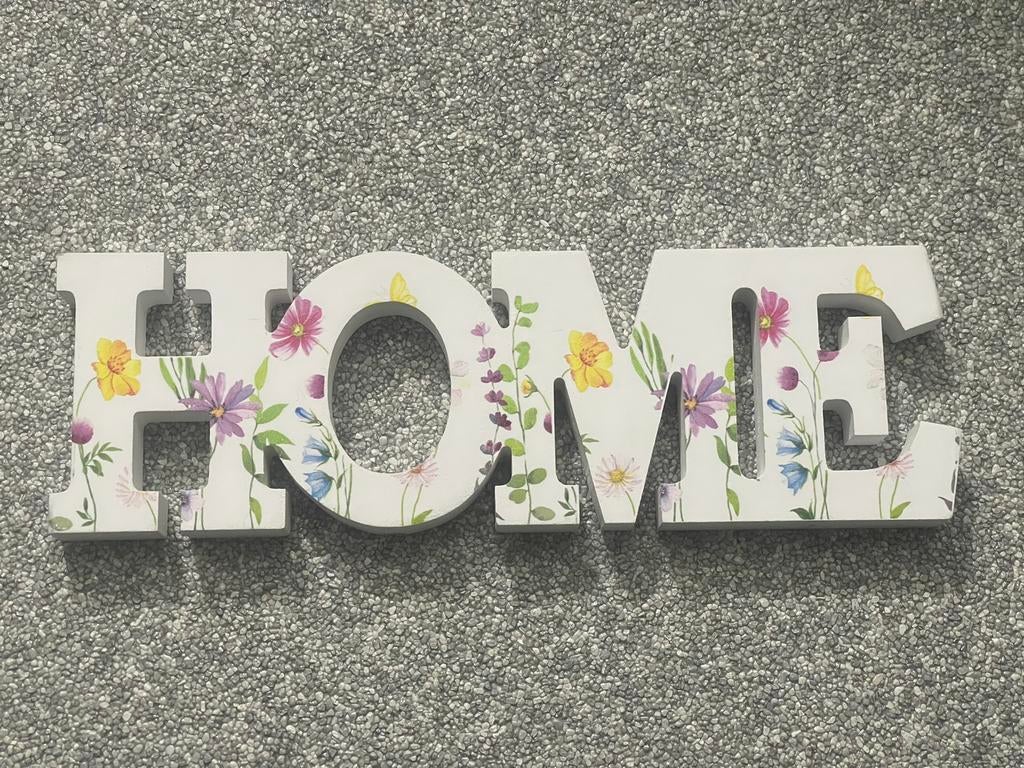 Houten Decoratie Letters "HOME", Hout, Decoratieobject, Klassiek, Ophalen of Verzenden