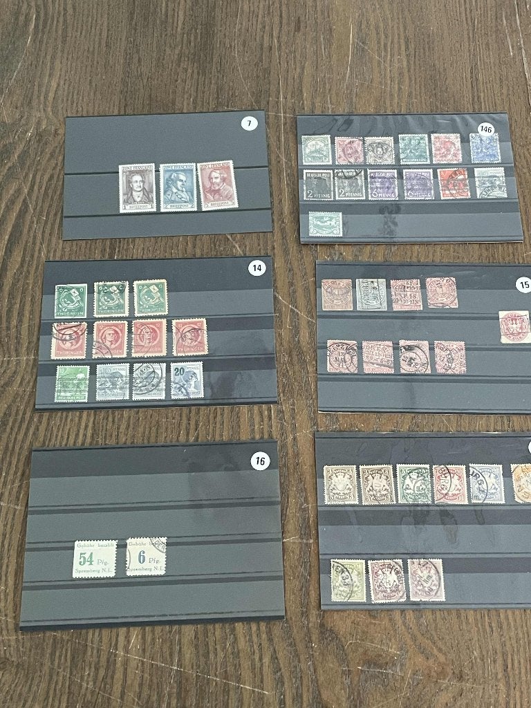 oude postzegels Duitsland oude gebieden 6 kaarten, Verzenden, Overige periodes