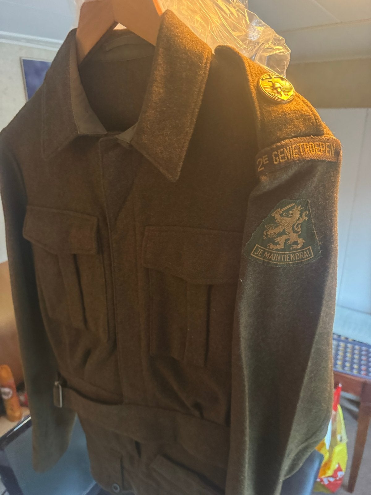Vintage Militair Uniform - 2e Genietroepen, Verzamelen, Ophalen of Verzenden, Landmacht, Nederland, Kleding of Schoenen