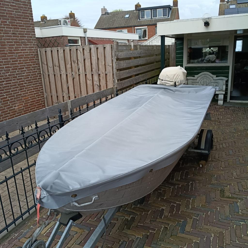 Aluminium boot met Yamaha motor, afdekzeil en trailer, Ophalen of Verzenden, Aluminium, Trailer