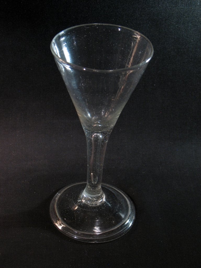 Kelkglas vroeg antiek glas met luchtbel in stam 1735. 1965, Ophalen of Verzenden