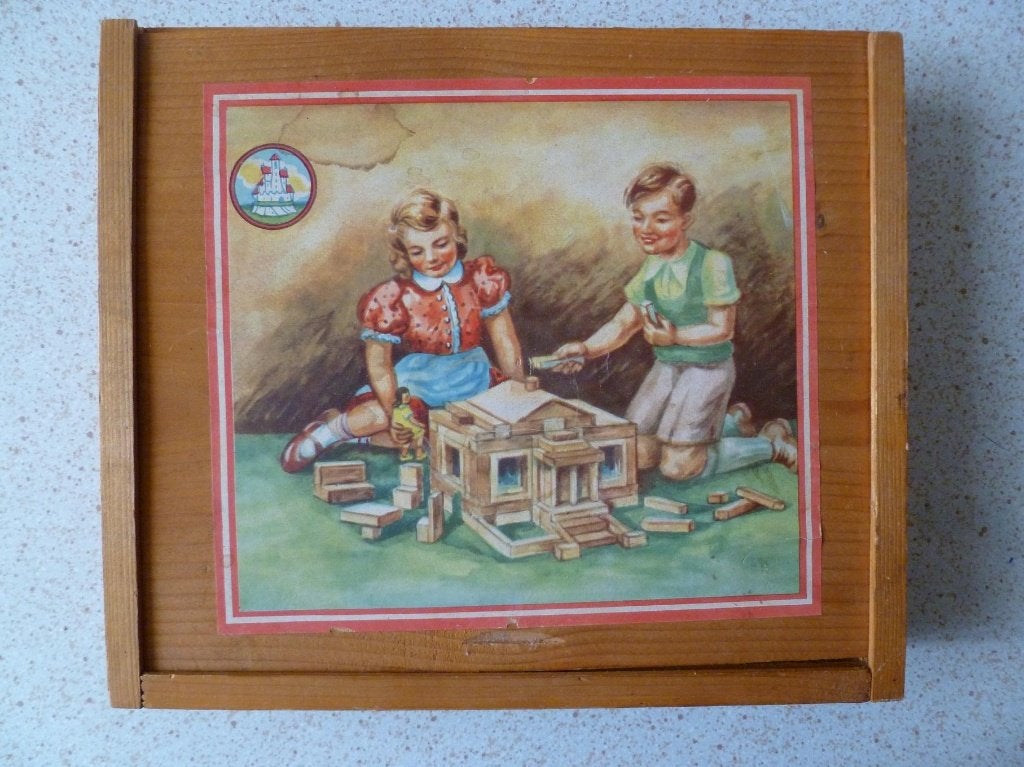 Houten puzzel / bouwdoos (jaren 50), Ophalen