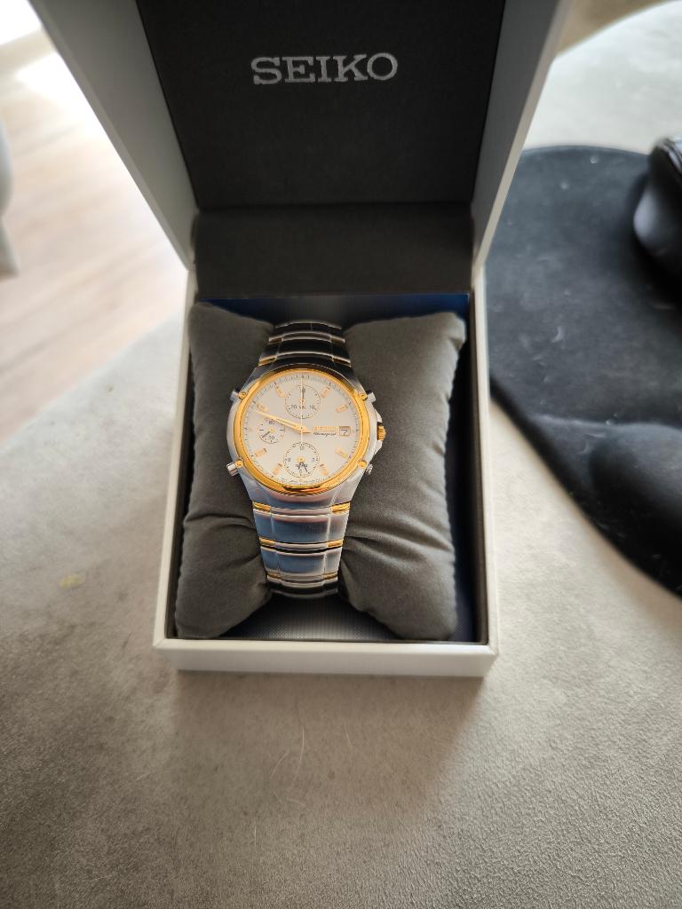 Stijlvolle SEIKO Chronograaf, Sieraden, Tassen en Uiterlijk, Horloges | Heren, Staal, Polshorloge, Ophalen of Verzenden, Zo goed als nieuw