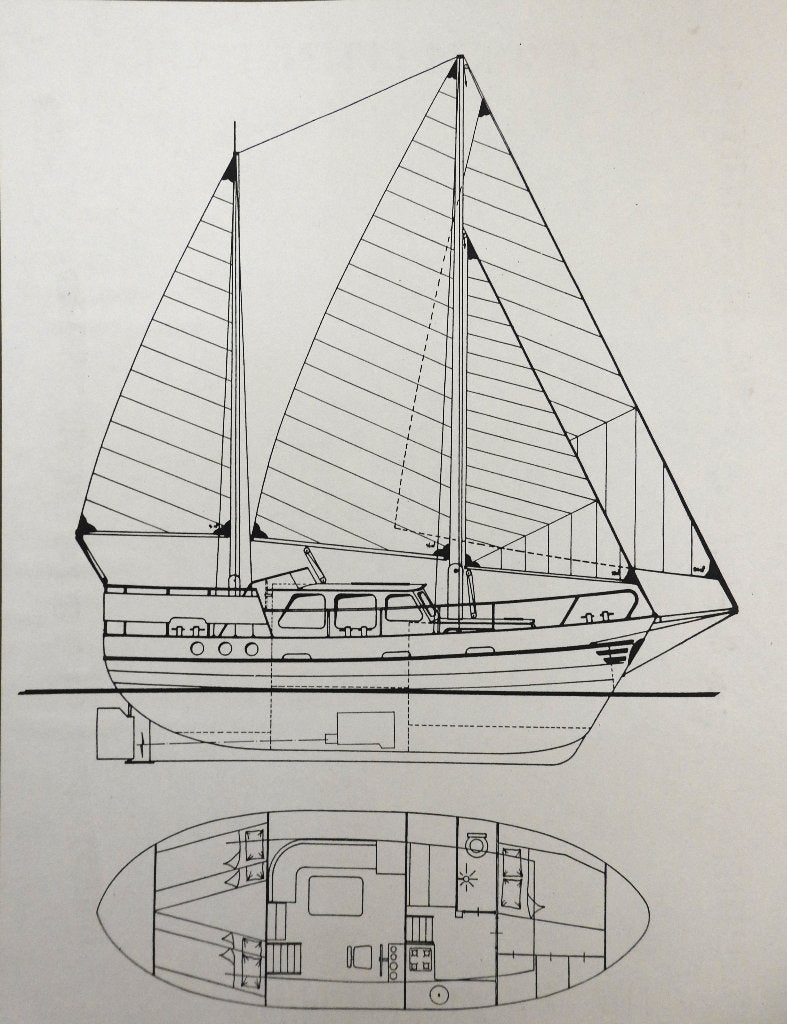 Akkermankotter Motor sailer, Watersport en Boten, Gebruikt, Staal, Binnenboordmotor, Ketch / tweemaster