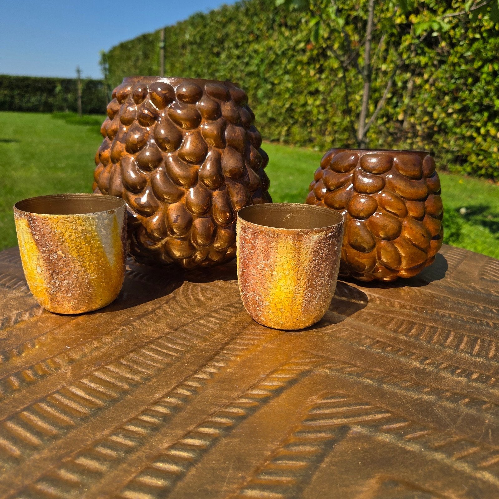 Bloempot decoratie pot waxinelichthouder, Huis en Inrichting, Woonaccessoires | Overige, Ophalen, Nieuw, Landelijk, Glas