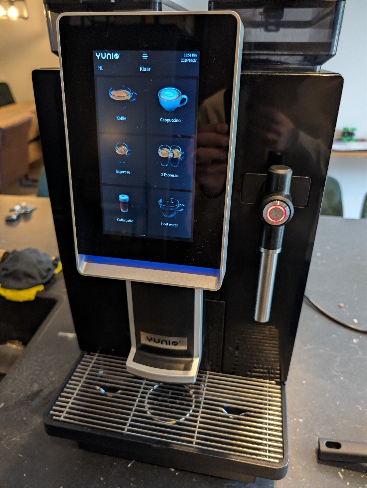 Yunio X80 / Dr. Coffee Minibar Koffiemachine, Ophalen of Verzenden, Zo goed als nieuw, Koffiemachine, Koffiebonen