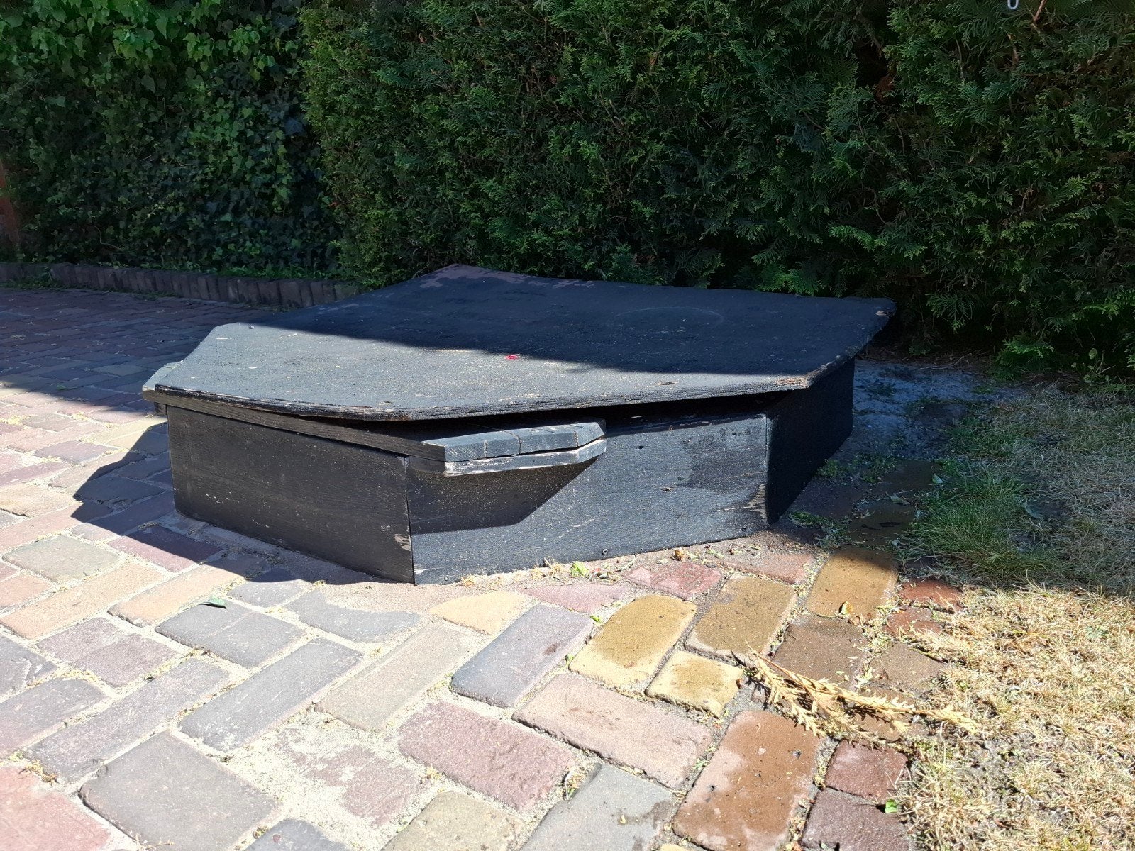 Zeshoekige zandbak met deksel, Ophalen of Verzenden, Gebruikt