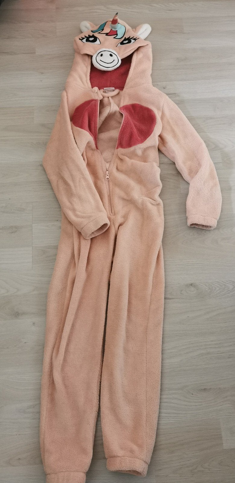 Leuke onesie: zebra en eenhoorn (maat 122/128), Ophalen, Gebruikt, 122 t/m 128, Meisje