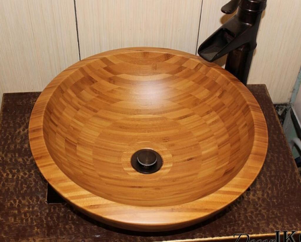 wooden sink, Ophalen of Verzenden, Zo goed als nieuw, Wastafel