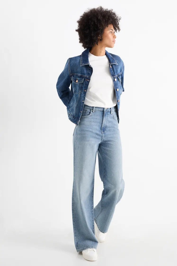 Wide leg jeans high waist van C&A maat 40/L W30 L30, Nieuw, W30 - W32 (confectie 38/40), C&A, Verzenden