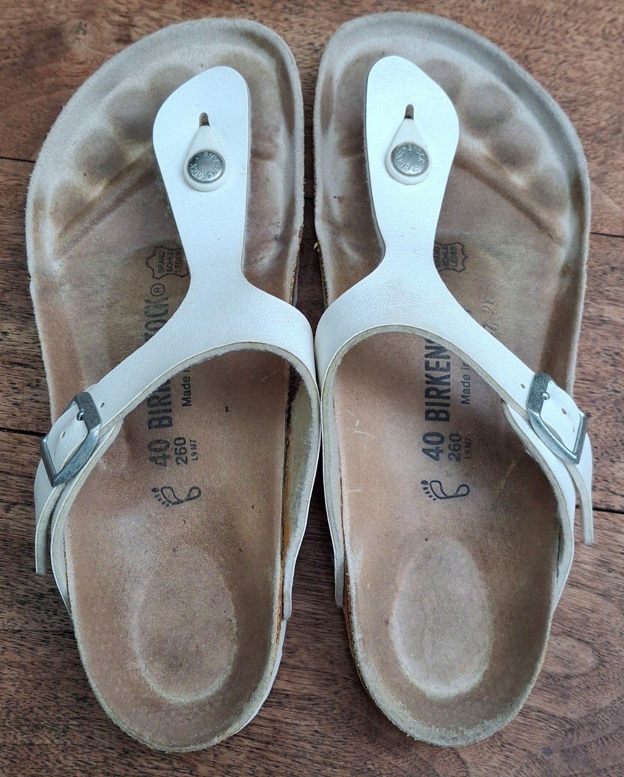 Birkenstock wit maat 40, Slippers, Wit, Ophalen of Verzenden, Gedragen