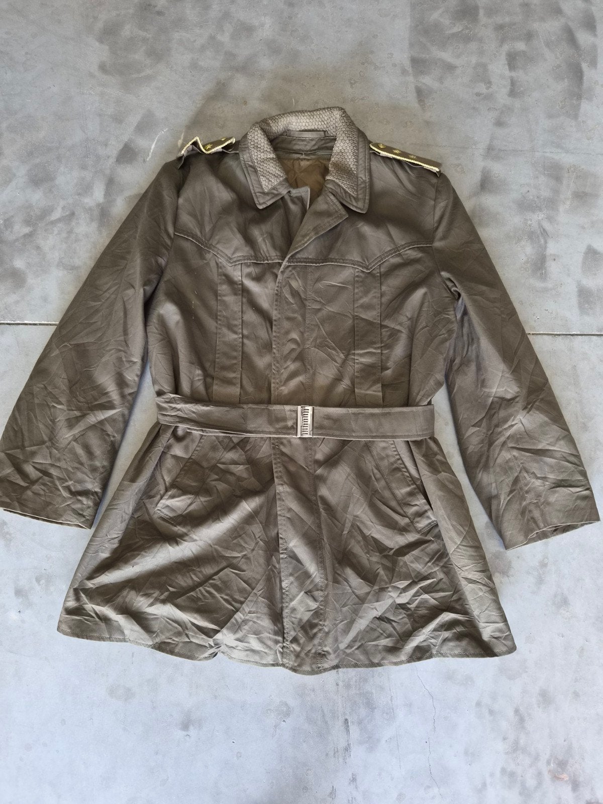 Vintage Kaki Italiaanse Leger Parka Overjas, Verzamelen, Militaria | Algemeen, Ophalen of Verzenden, Landmacht, Overige gebieden