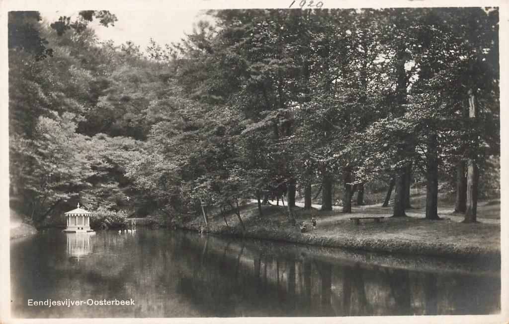 Oosterbeek, Eendjesvijver  1929, Ophalen of Verzenden, 1920 tot 1940, Gelopen, Gelderland