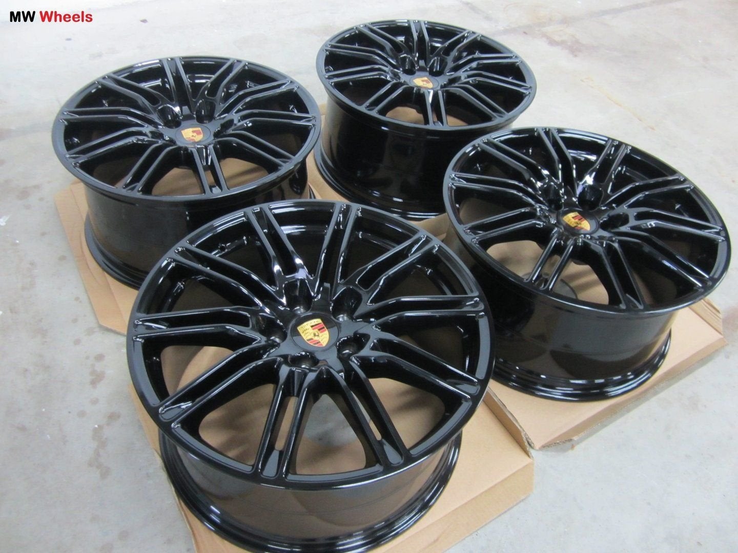 Porsche 21 inch Origineel Cayenne GTS velgen hoogglans zwart, Gebruikt, Velg(en), -, -