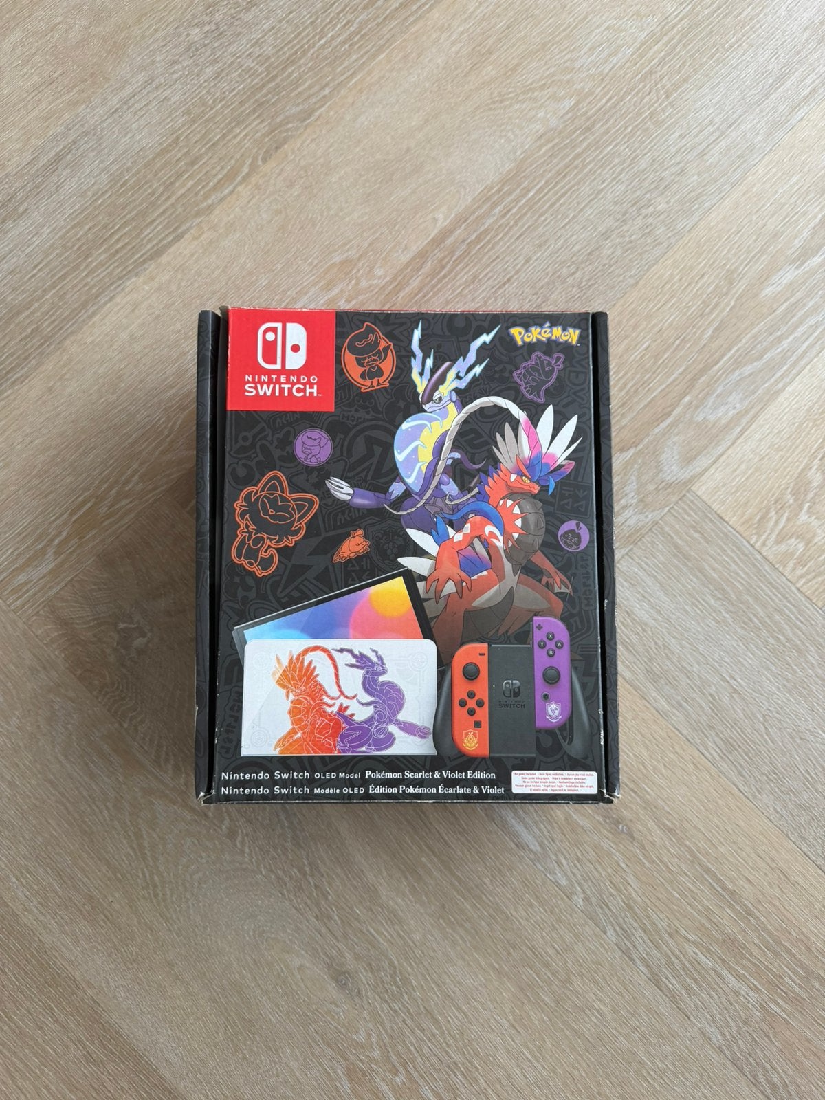 Nintendo switch oled scarlet en violet editie, Ophalen, Zo goed als nieuw, Met 1 controller, Switch OLED