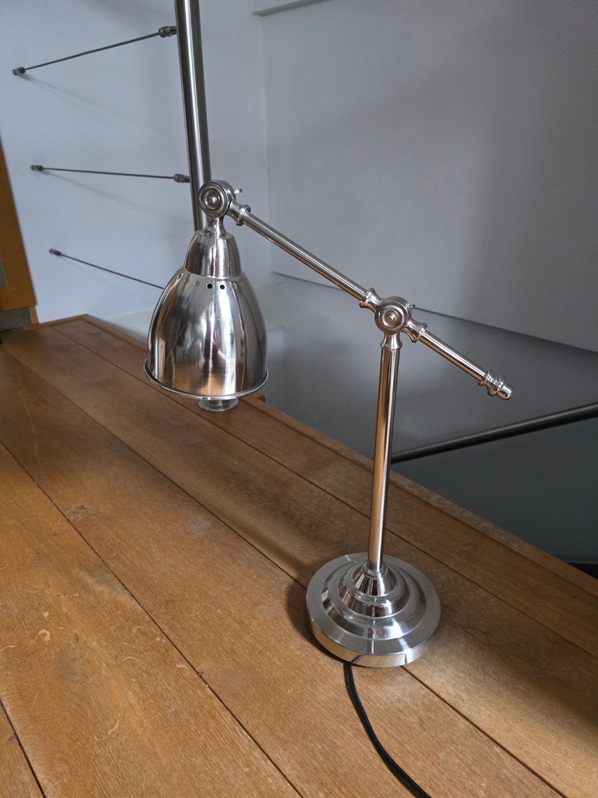 Barometer tafellamp lamp Ikea zilver, Verstelbaar, 48 cm, Ophalen of Verzenden, Zo goed als nieuw