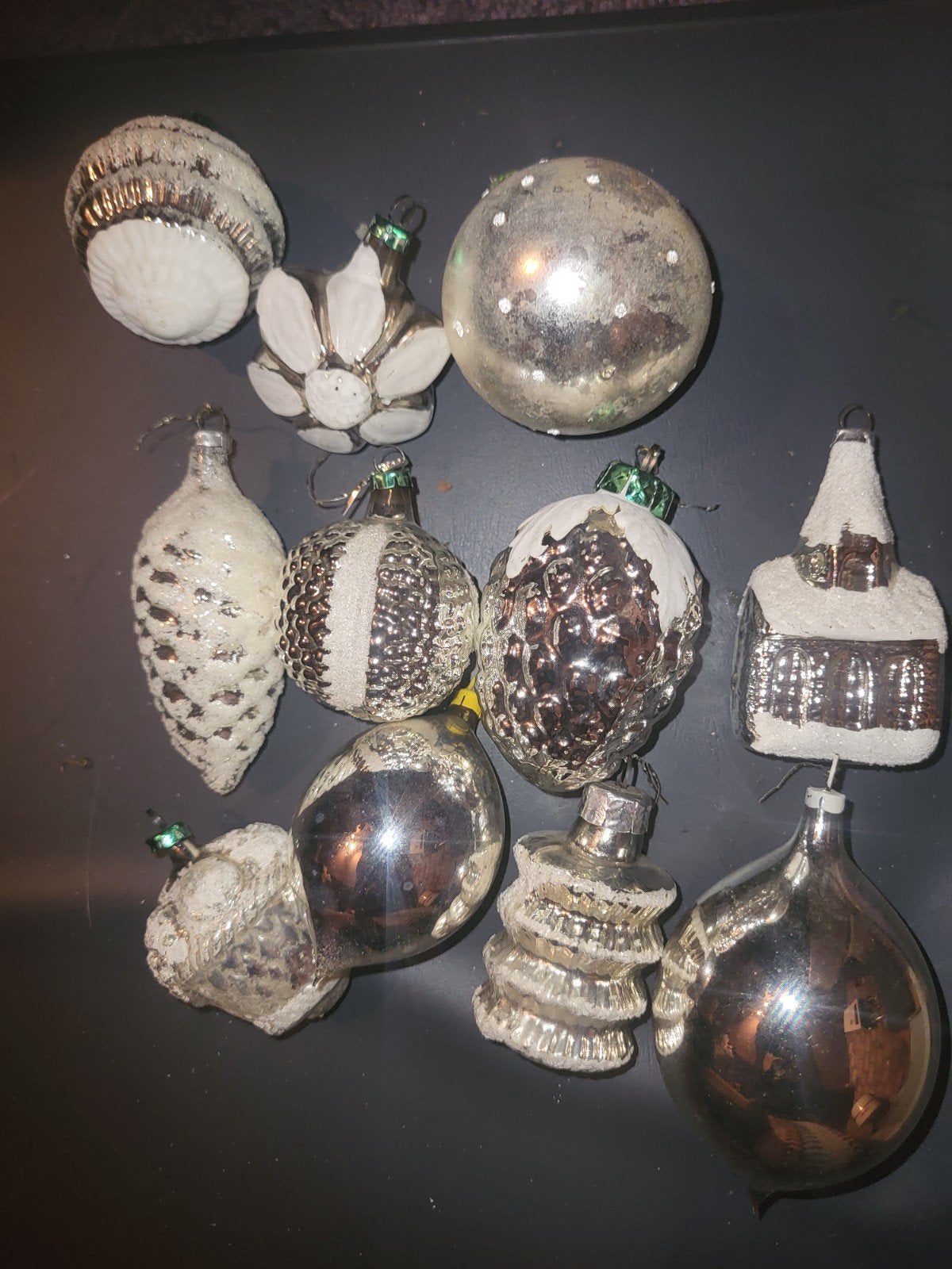 11 mooie onbeschadigde oude glazen kerstballen, Ophalen of Verzenden, Zo goed als nieuw