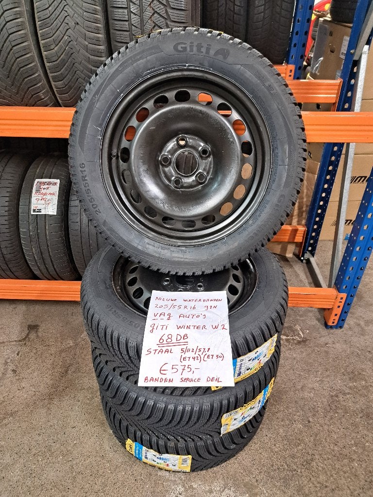 Banden set 16 inch Vw Golf/Caddy/Leon/Octavia/Audi A3/enz, Ophalen, Gebruikt, 16 inch, Banden en Velgen