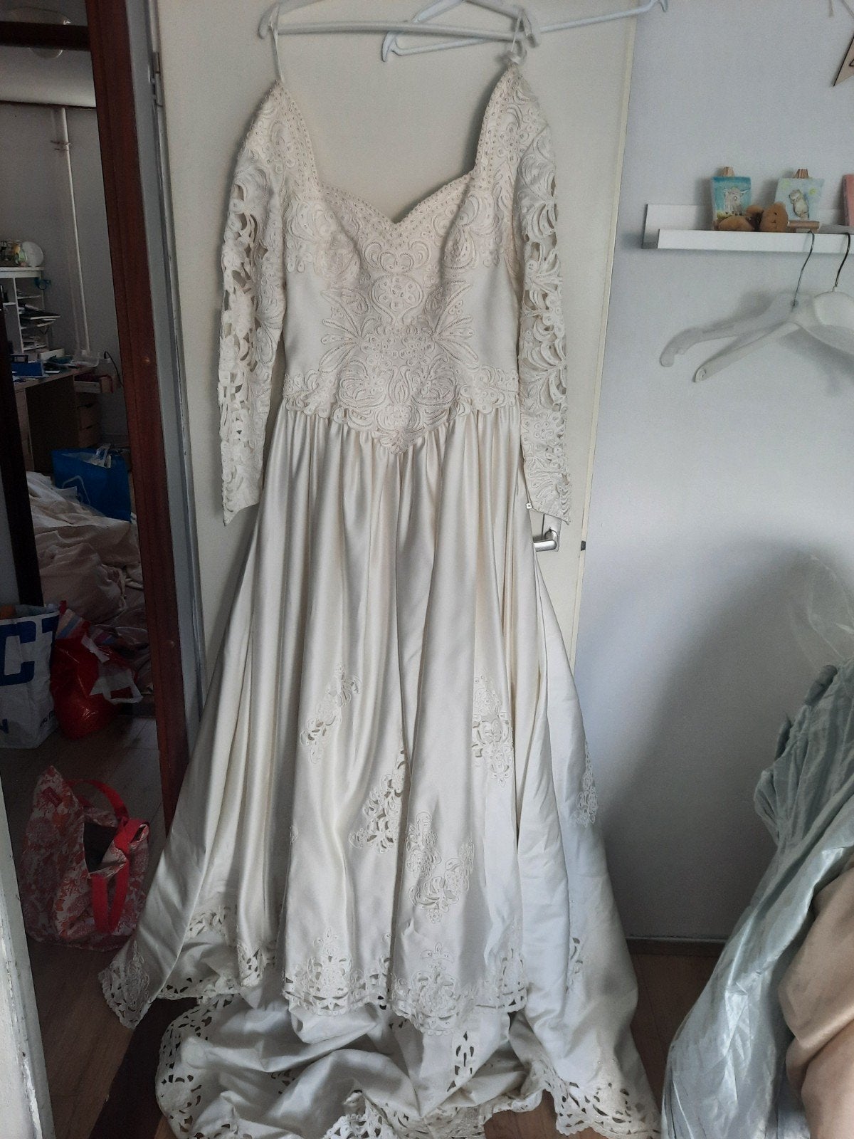 Elegante Vintage Noblesse Trouwjurk - Maat 44, Ivoor, Trouwjurk, Overige kleuren, Noblesse, Ophalen of Verzenden