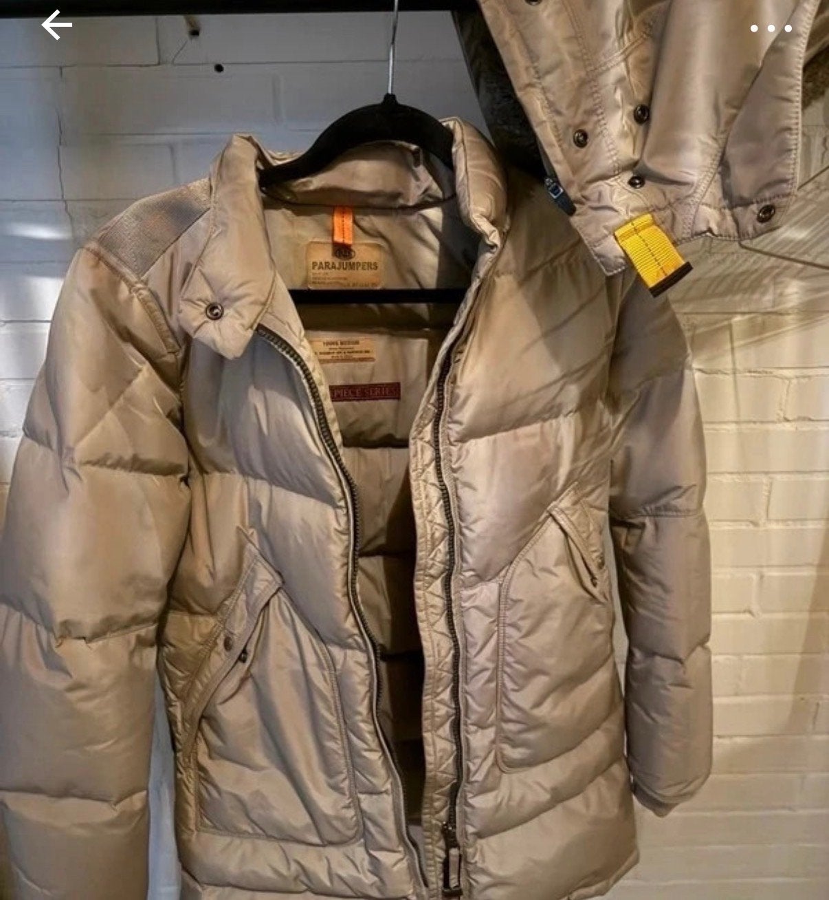 Parajumpers Winterjas - Beige - Maat XXS, Kleding | Dames, Ophalen of Verzenden, Zo goed als nieuw, Maat 34 (XS) of kleiner, Beige