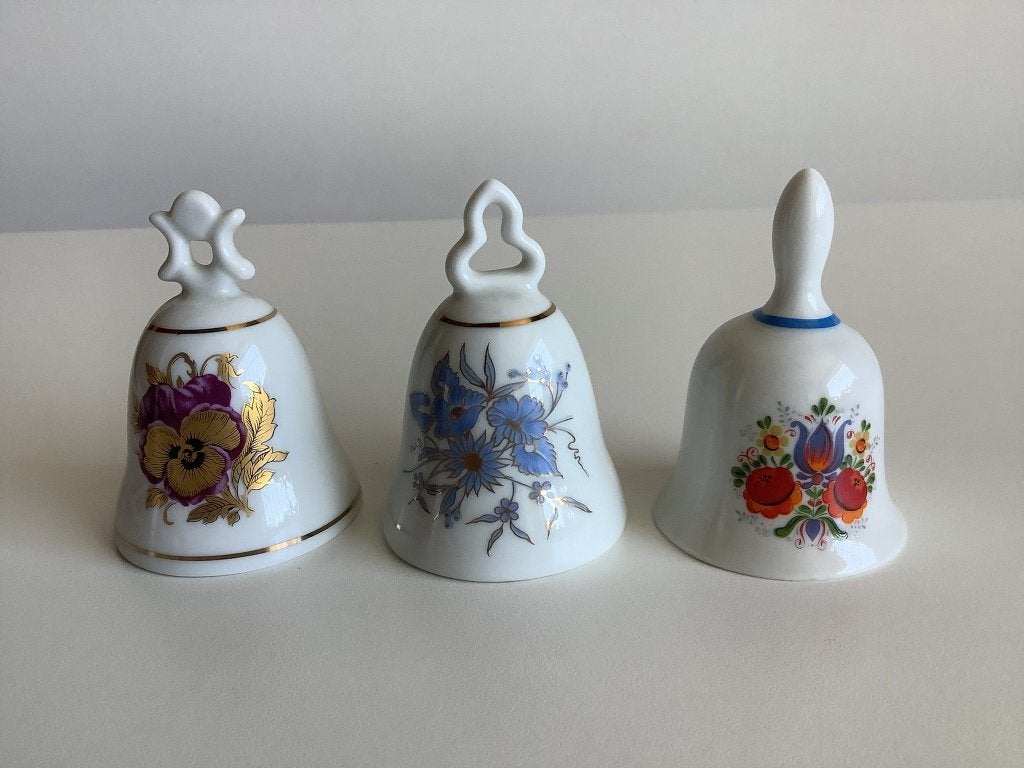3 vintage porseleinen Reutter tafelbelletjes, Ophalen of Verzenden