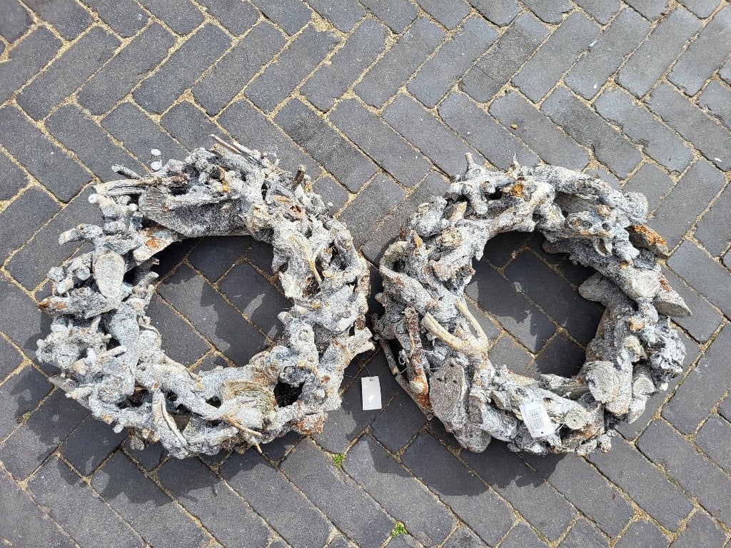 Krans van drijfhout, diameter 45 cm, 2 stuks, Ophalen, Krans, 45 cm, Nieuw